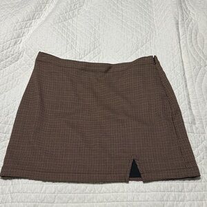 Abercrombie & Fitch Classic Brown Houndstooth Women's Skirt